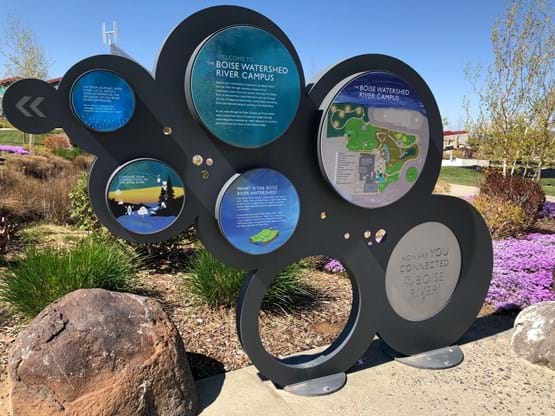 River Campus Interpretive Signage by Stephanie Inman and Ken McCall, 2016