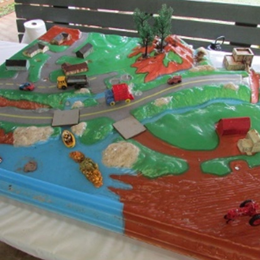 Enviroscape Tabletop Watershed Model - this kit is a diorama of a landscape made to show the impact of water events
